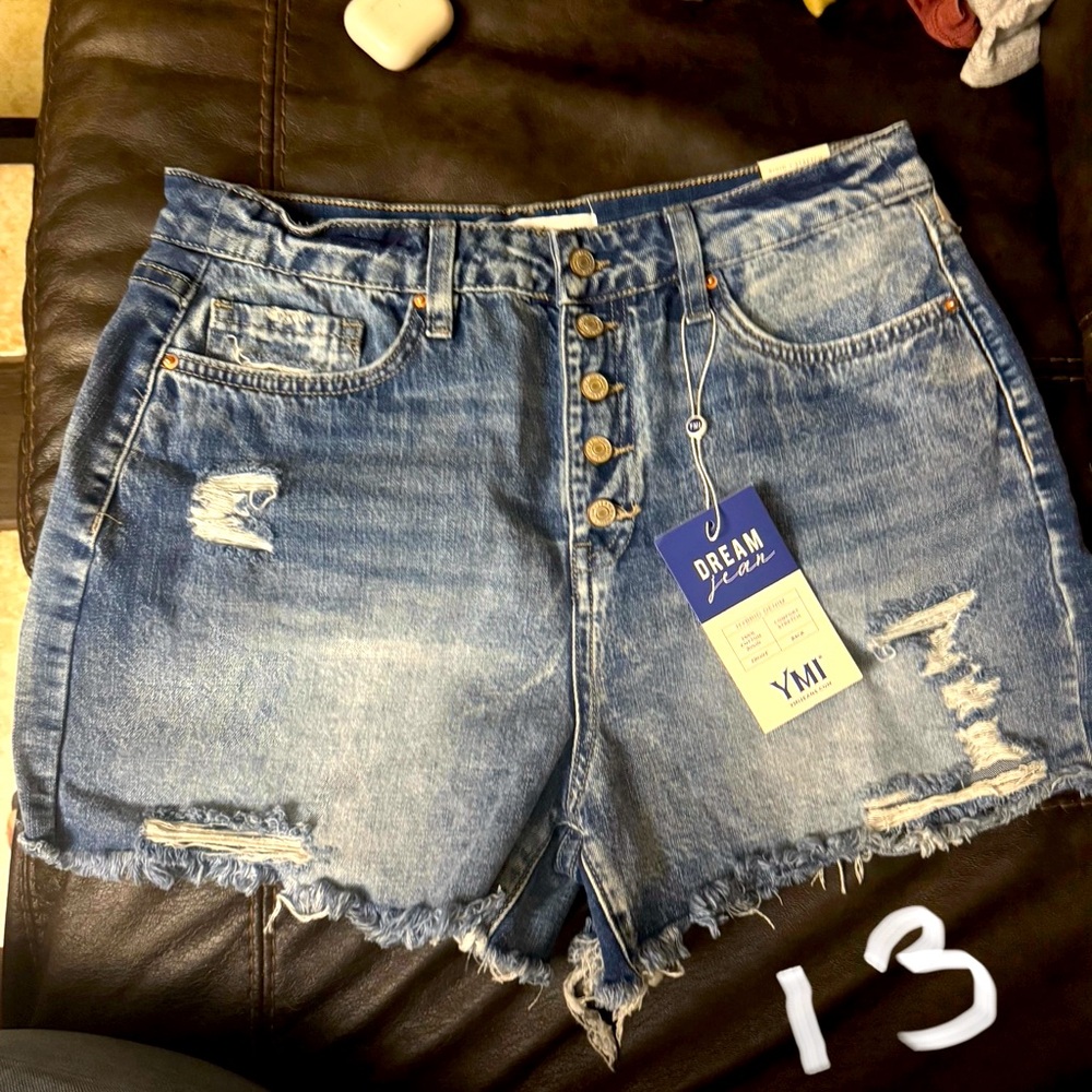 VM Women's Distressed Blue Jean Shorts